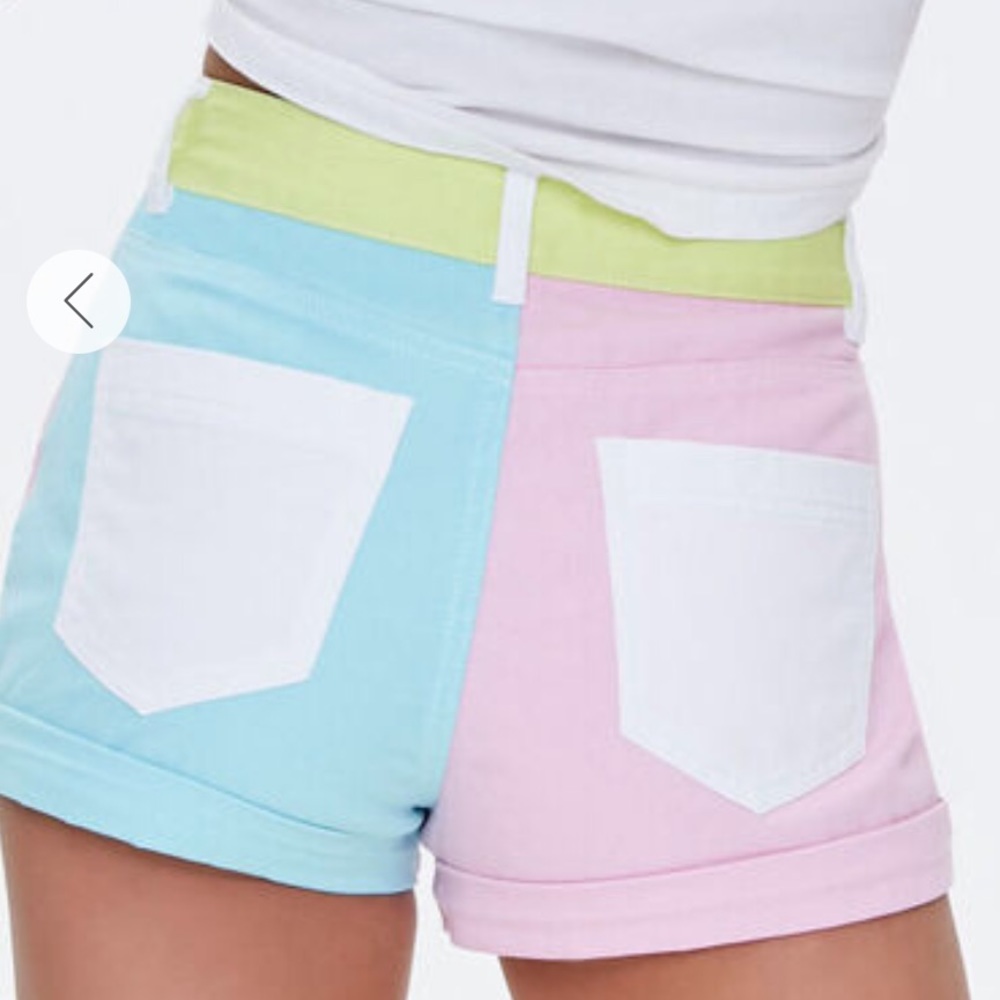 NWT Colorblock Short Pants Color block - Picture 3 of 4